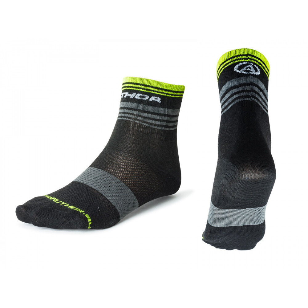 AUTHOR Ponožky ProLite X0 M 38-42 (černá/šedá/žlutá-neonová)