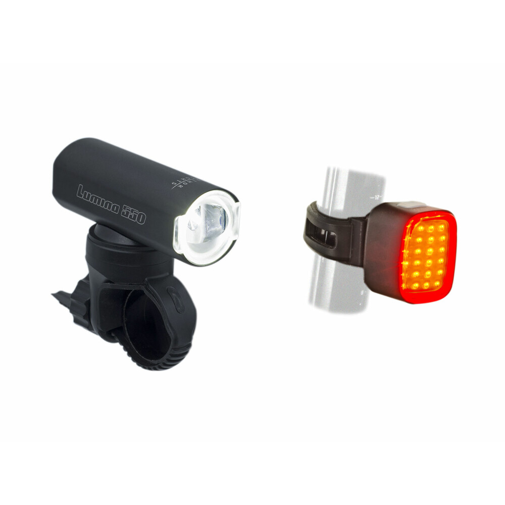 AUTHOR Světlo sada LUMINA 550 lm USB Alloy / Cubus USB CobLed 50 lm  (černá)