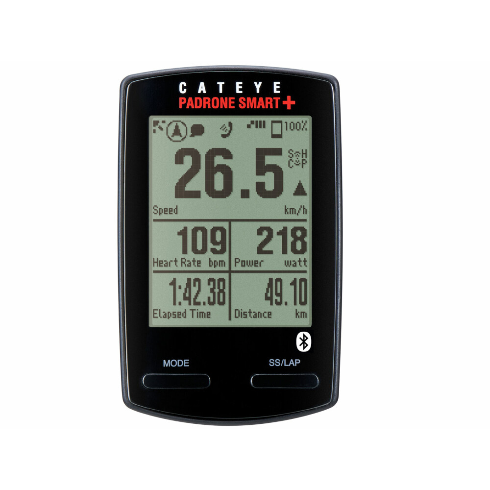 CATEYE Cyklopočítač CAT Padrone Smart+ (SC100B W/SPDCDCHR)  (černá)