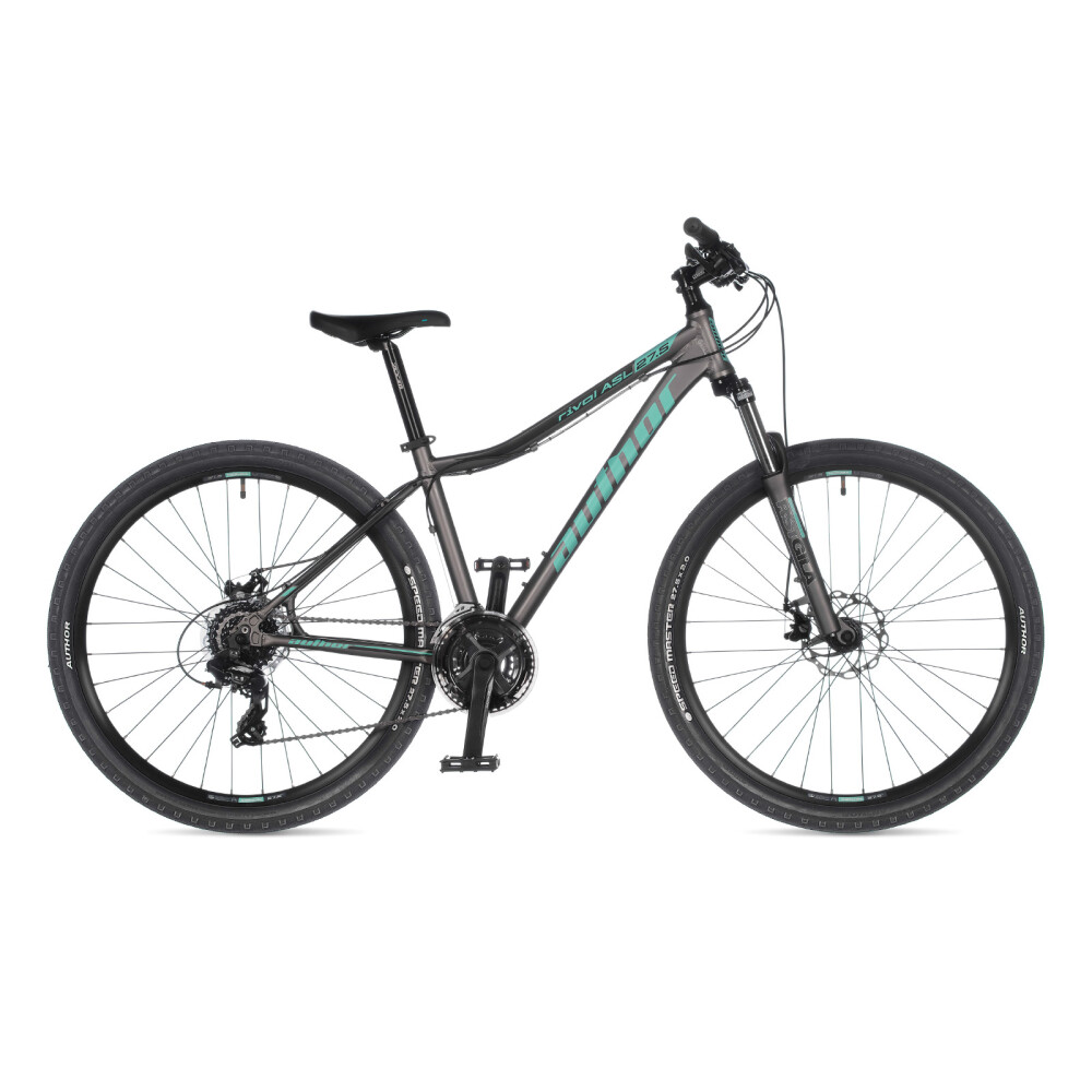 AUTHOR Rival 27,5 ASL 2023-24 18" stříbrná-matná/zelená dámské MTB 27,5"kolo