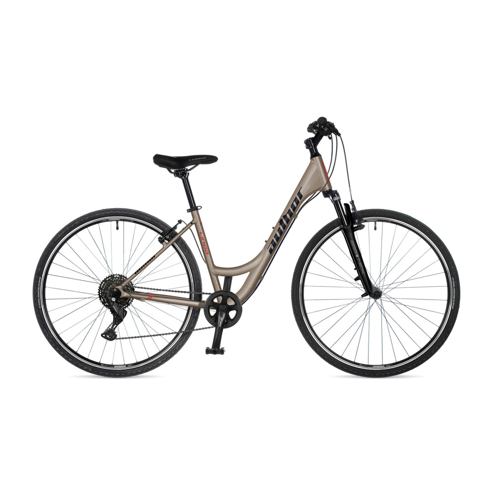 AUTHOR Linea 2026 17" titan-matná/černá/červená dámské krosové kolo