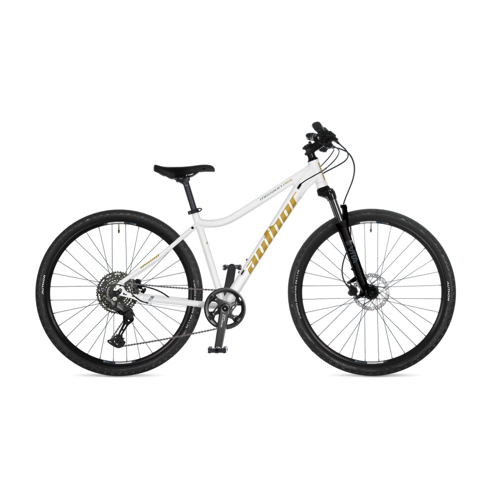 AUTHOR Mission ASL 2026 17" bílá/černá/zlatá dámské krosové ASL kolo