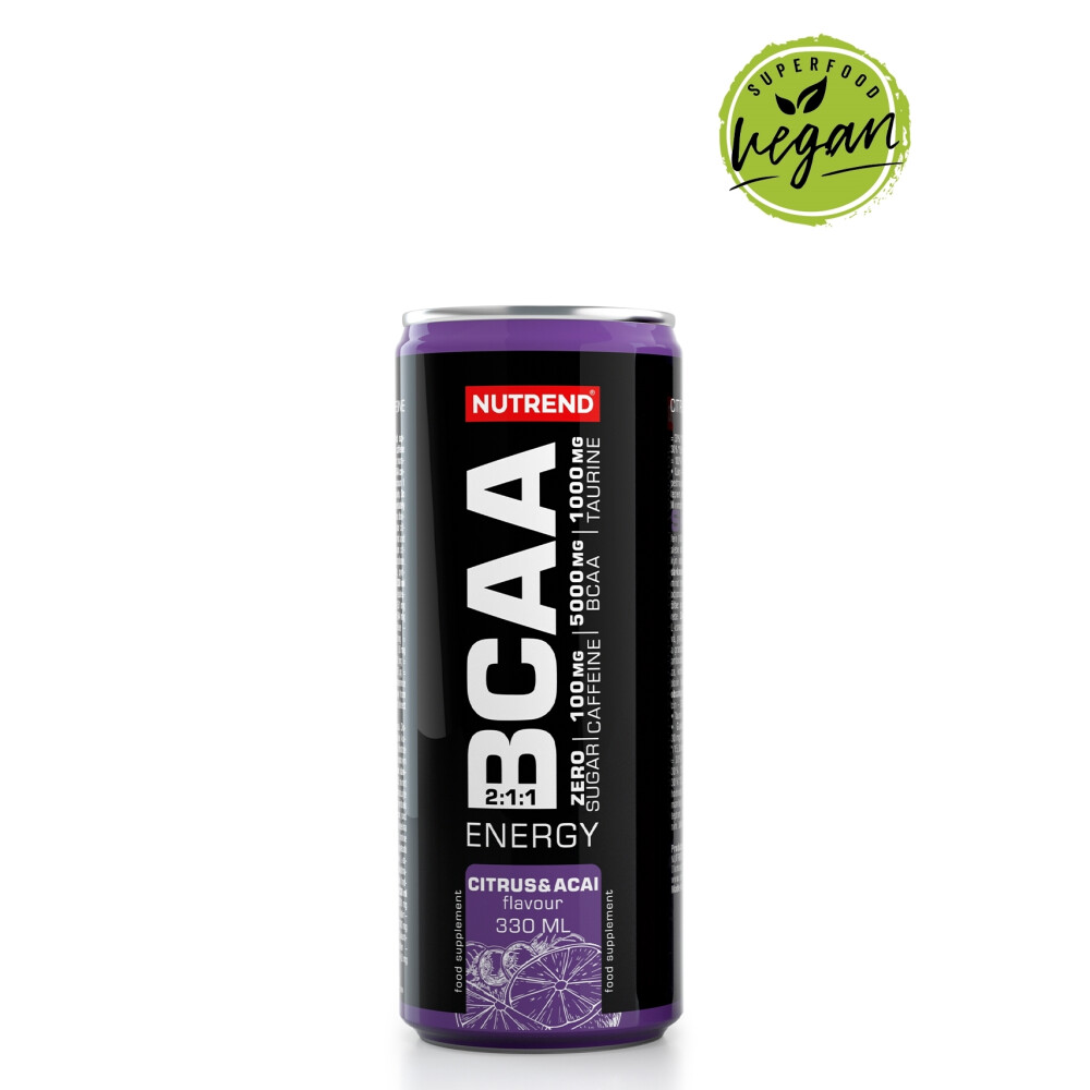 BCAA Energy, plechovka 330 ml, citrus a acai