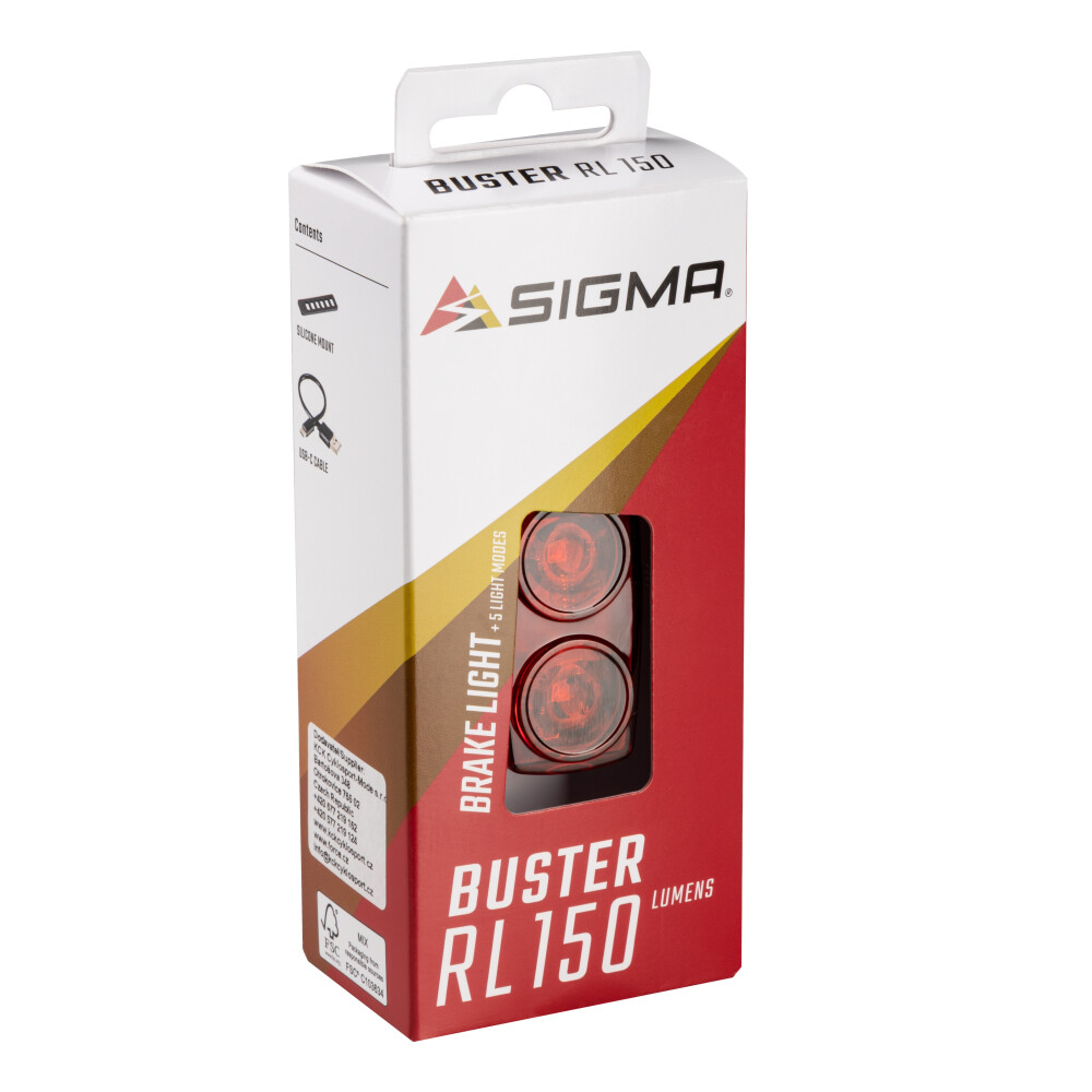 blikačka zadní SIGMA BUSTER RL150 USB-C, černá
