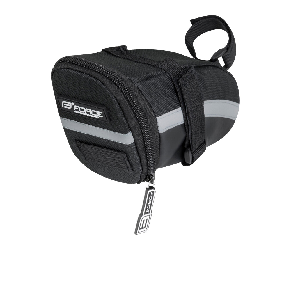 brašna pod sedlo FORCE MID suchý zip, černá