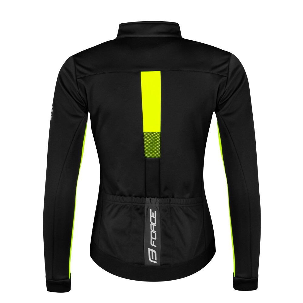 bunda F FROST LADY softshell zimní, černo-fluo