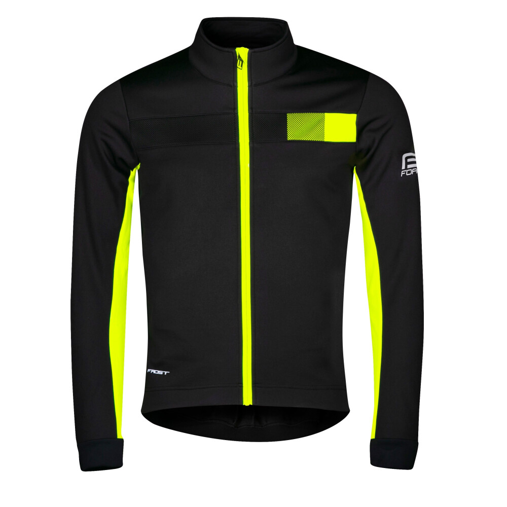 bunda F FROST softshell zimní, černo-fluo