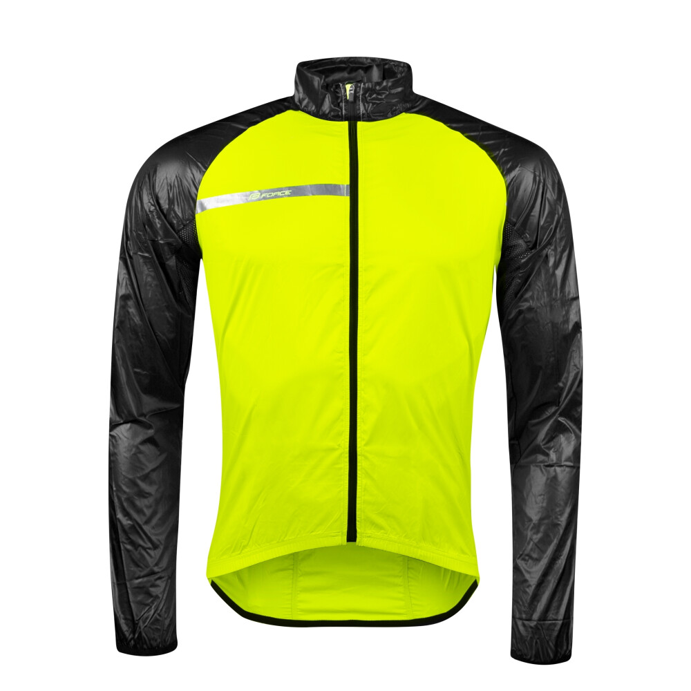 bunda FORCE WINDPRO neprofuk, fluo-černá