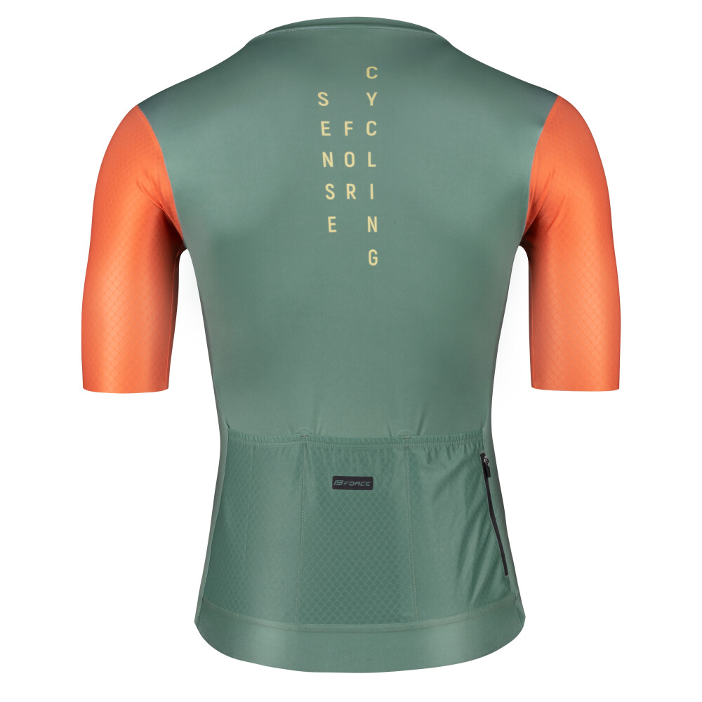 dres FORCE LIMIT kr. rukáv, zeleno-oranžový