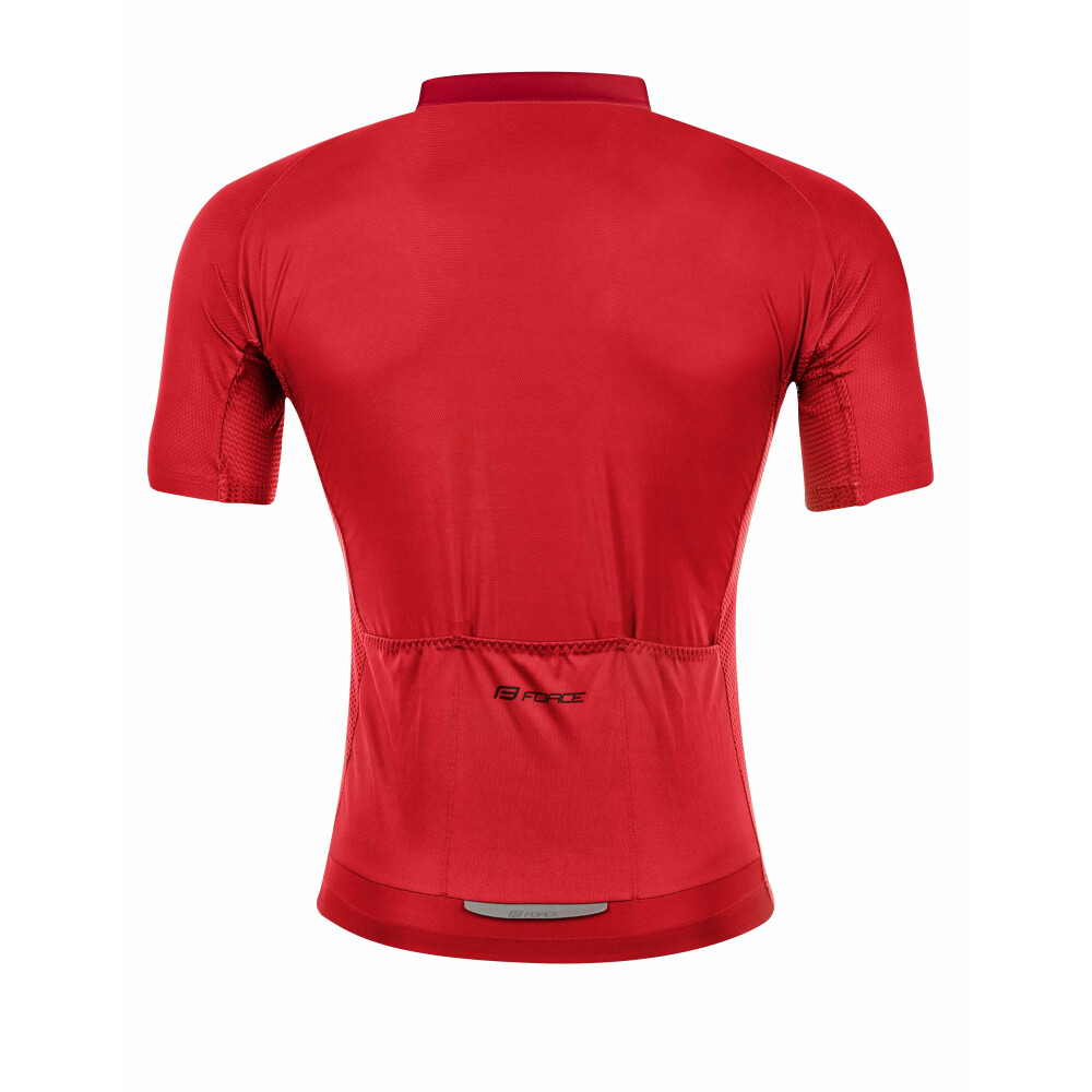 dres FORCE PURE kr. rukáv, červený