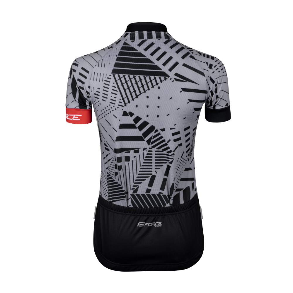 dres FORCE SHARD LADY kr. rukáv, šedo-černý