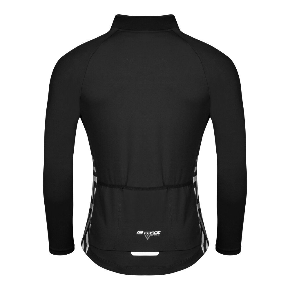 dres FORCE SPIKE dlouhý rukáv, černo-bílý
