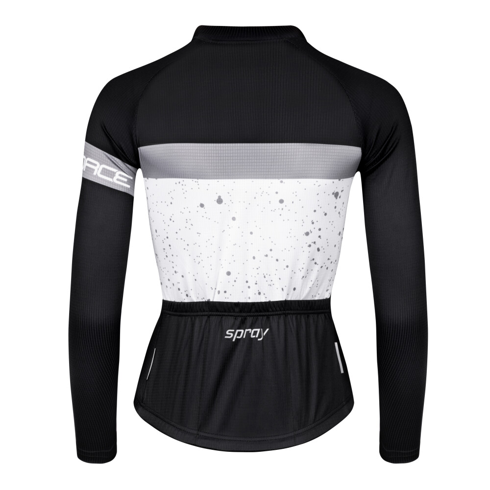 dres FORCE SPRAY LADY dlouhý rukáv, bílo-černý