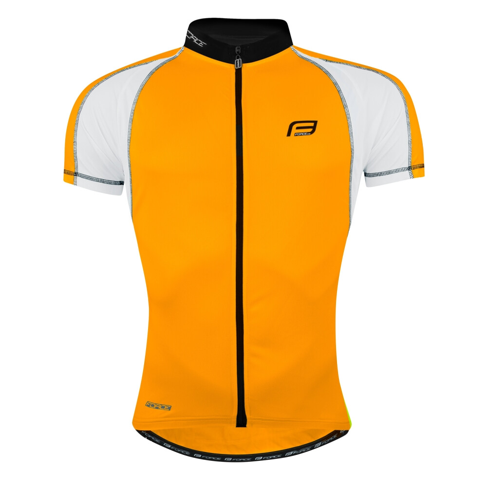 dres FORCE T10 krátký rukáv, oranžovo-bílý