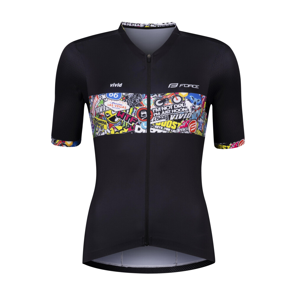 dres FORCE VIVID LADY kr. rukáv, černý