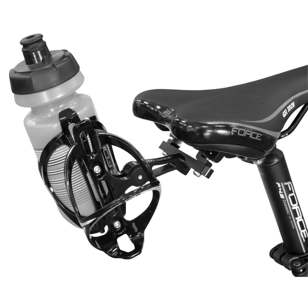 držák 2ks košíků pod sedlo, Al, černý