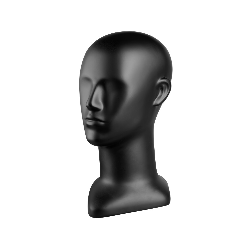 figurína - hlava, černá matná