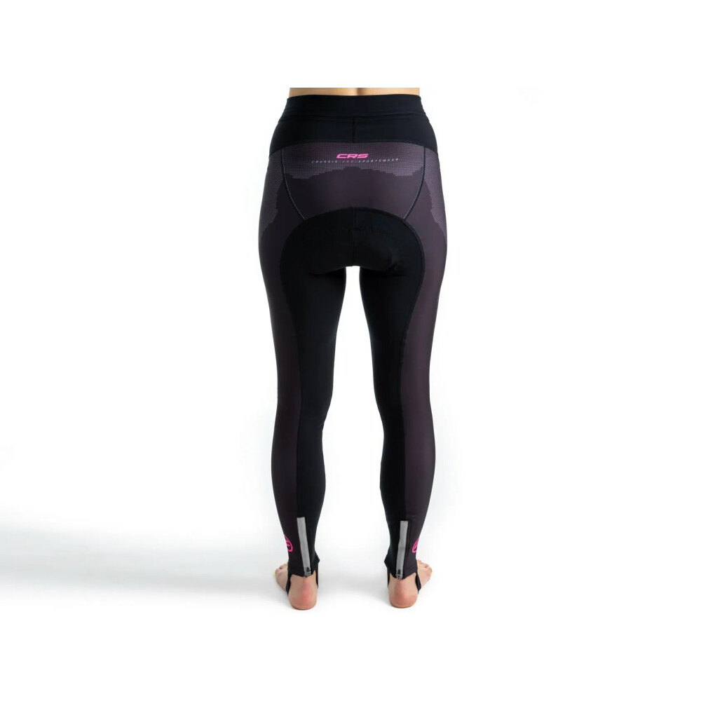 Dámské cyklistické kalhoty CRUSSIS, černá/růžová