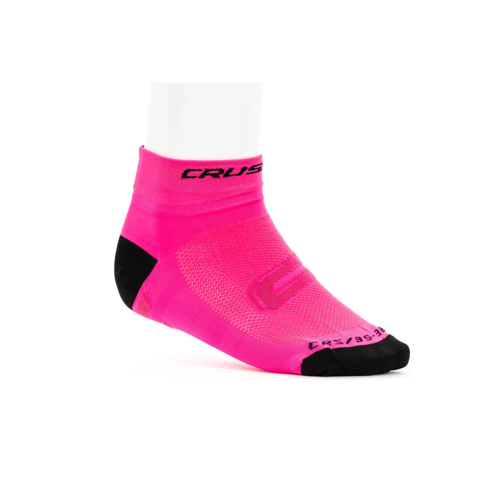 Crussis Cyklistické ponožky CRUSSIS, růžovo/černé