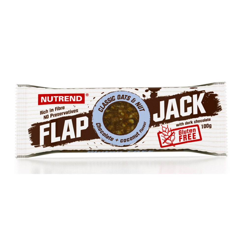 Flapjack, tyčinka, 100g čokoláda+kokos v hoř. čoko