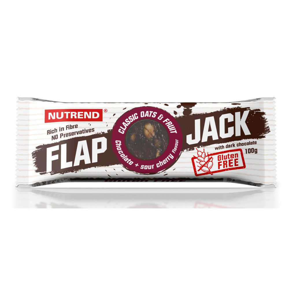 Flapjack, tyčinka, 100g čokoláda+višeň v hoř. čoko