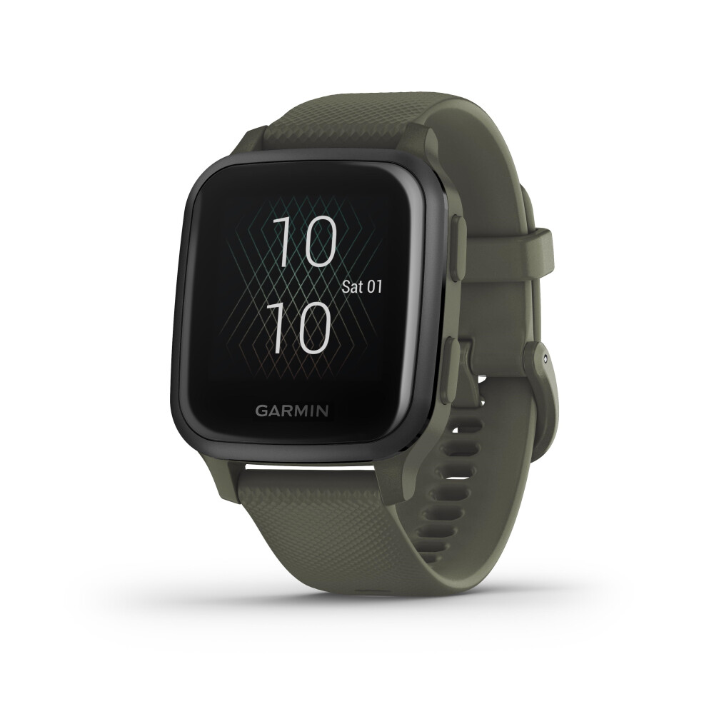 hodinky GARMIN Venu Sq, Music, Slate/Green Band
