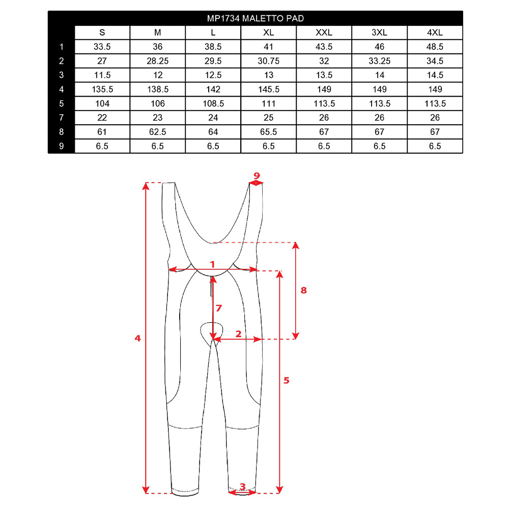 pánské cyklo kalhoty Maletto Pad 3XL