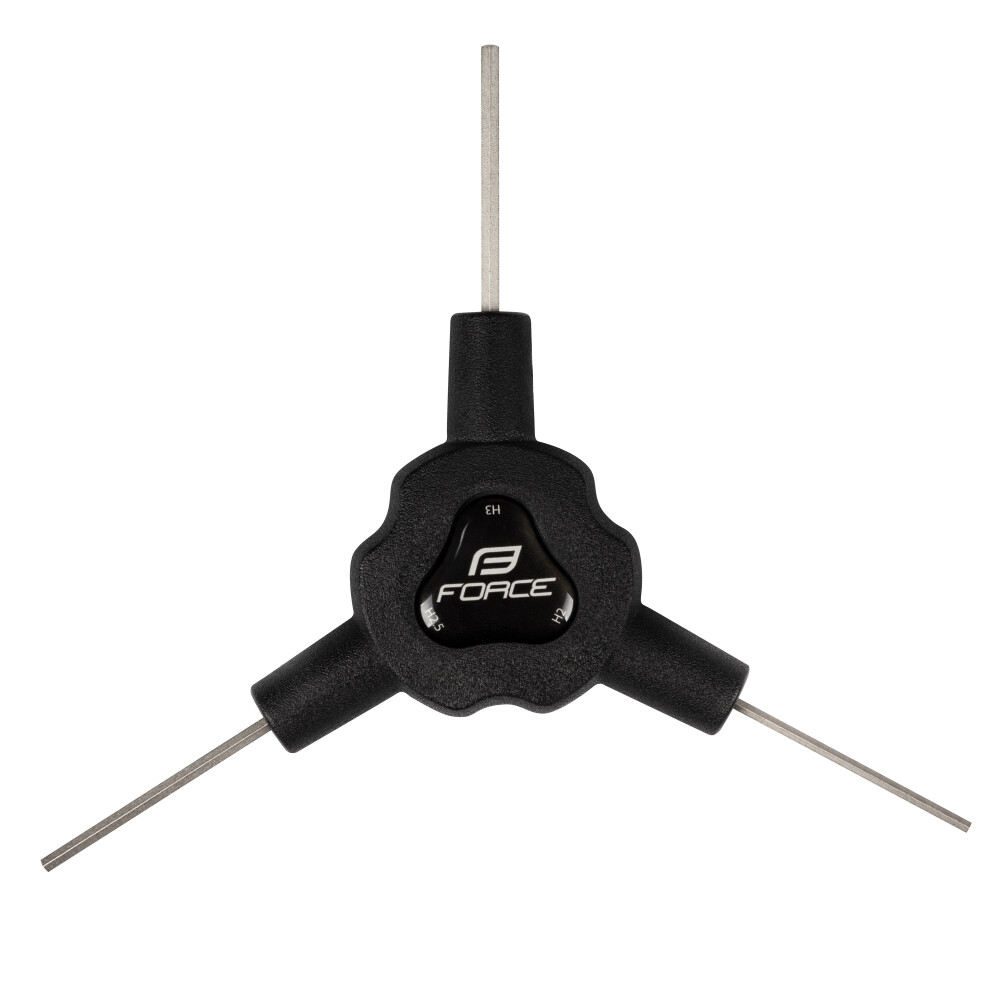 klíč Y šest. FORCE trojstranný 2/ 2,5/ 3 mm, černý