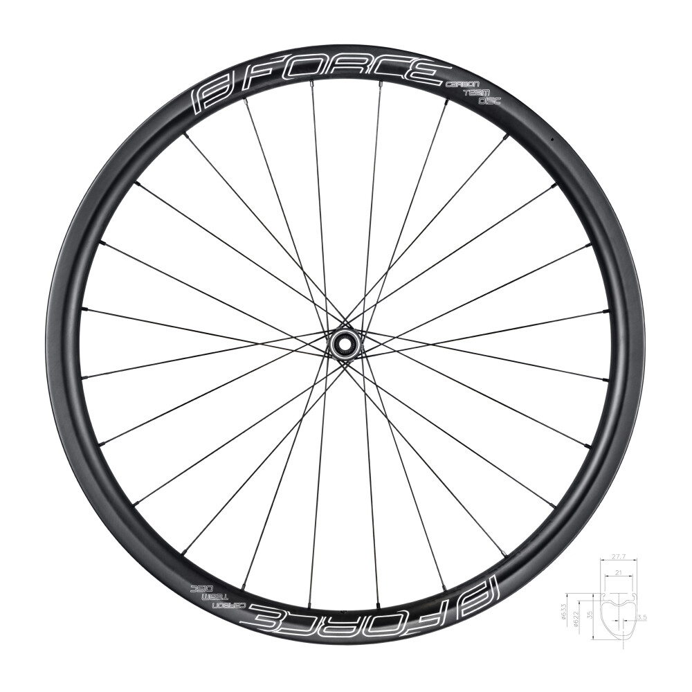 kolo přední siln. F.TEAM SP KARBON DISC 35 plášť.