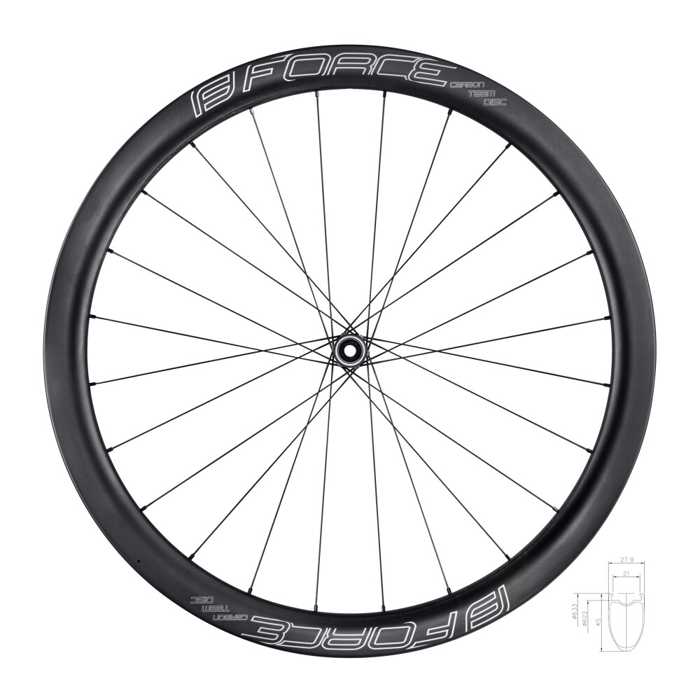 kolo přední siln. F.TEAM SP KARBON DISC 45 plášť.