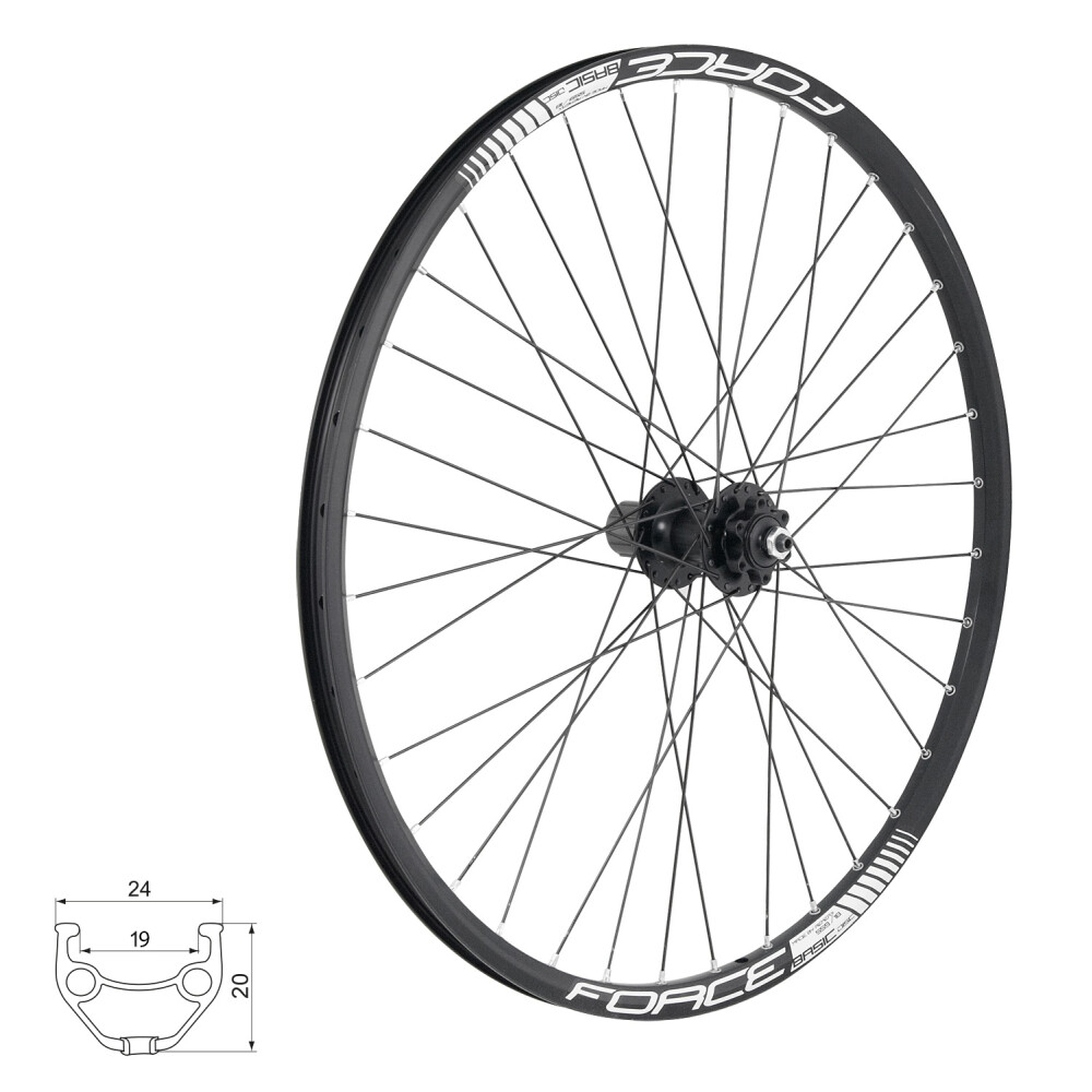 kolo zadní FORCE BASIC DISC 622x19 F804333-6d 32d