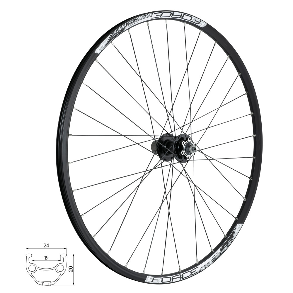 kolo zadní FORCE BASIC DISC 622x19 F804343-6d 32d