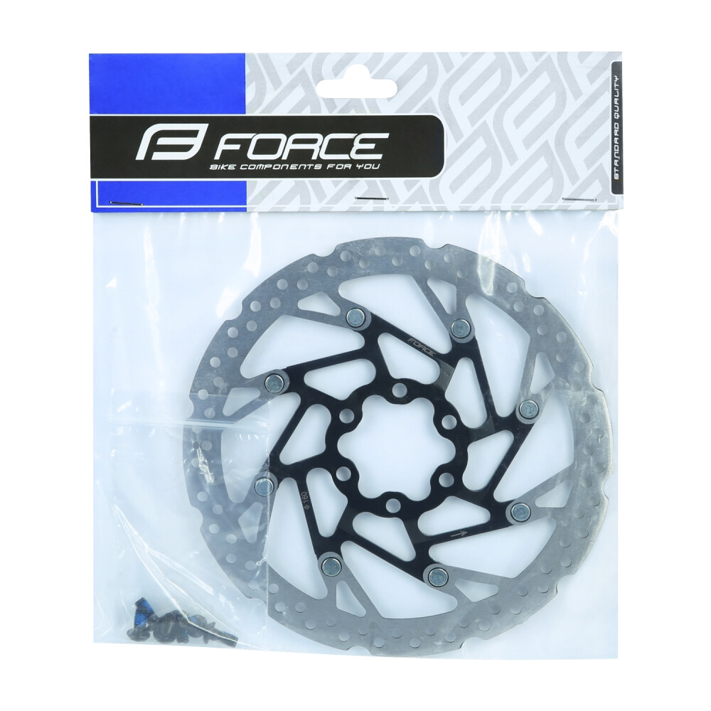 kotouč brzdový FORCE-5 160 mm, 6 děr, černý