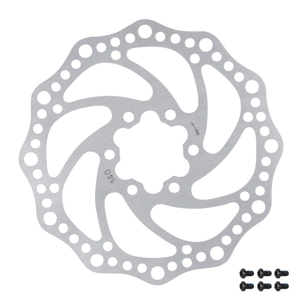 kotouč brzdový FORCE-6 140 mm, 6 děr, stříbrný