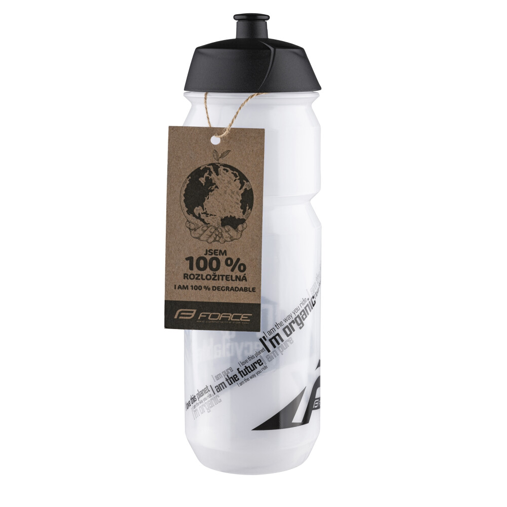 láhev FORCE BIO 0,75 l, transparentní-černá