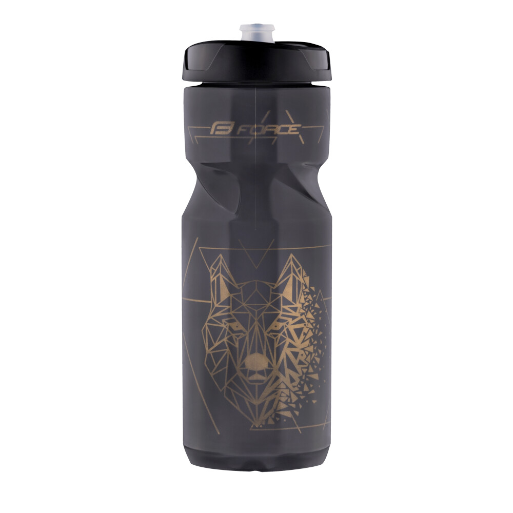 láhev FORCE LONE WOLF 0,8 l, černá kouřová-zlatá