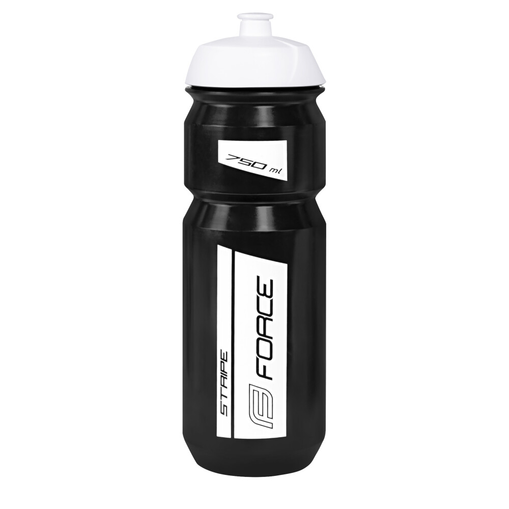 láhev FORCE STRIPE 0,75 l, černo-bílá