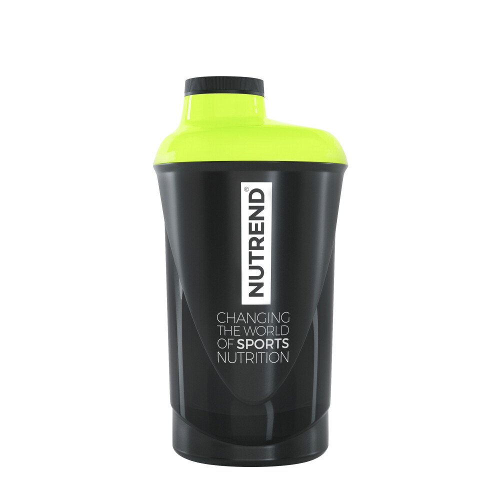 láhev-šejkr NUTREND 0,6 l, černo-fluo-zelený