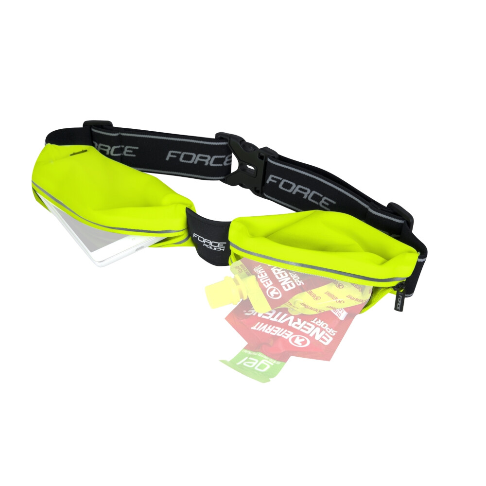 opasek běžecký FORCE POUCH, fluo