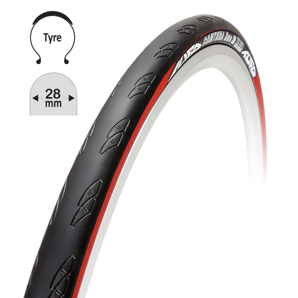 plášť TUFO Comtura Duo 28 700x28C, kevlar, črn-črv