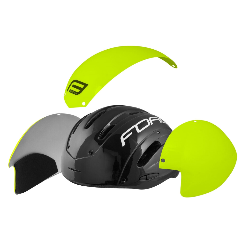 plasty k přilbě  FORCE GLOBE sada 3 ks, fluo