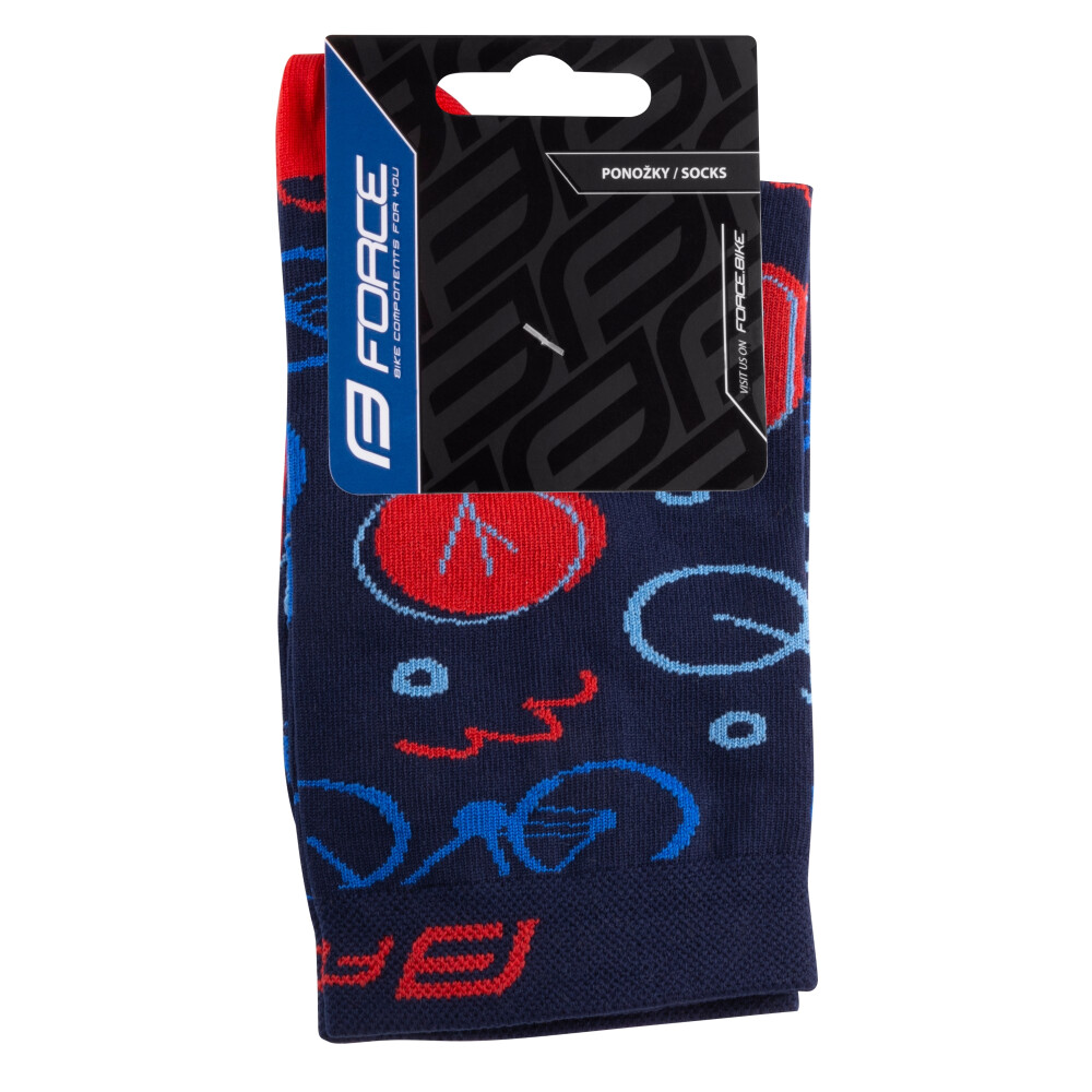 ponožky FORCE CRUISE, modro-červené