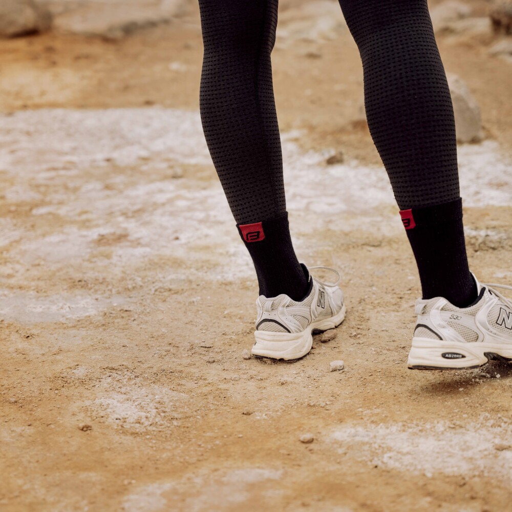 ponožky FORCE FLAKE termo, černo-bordo