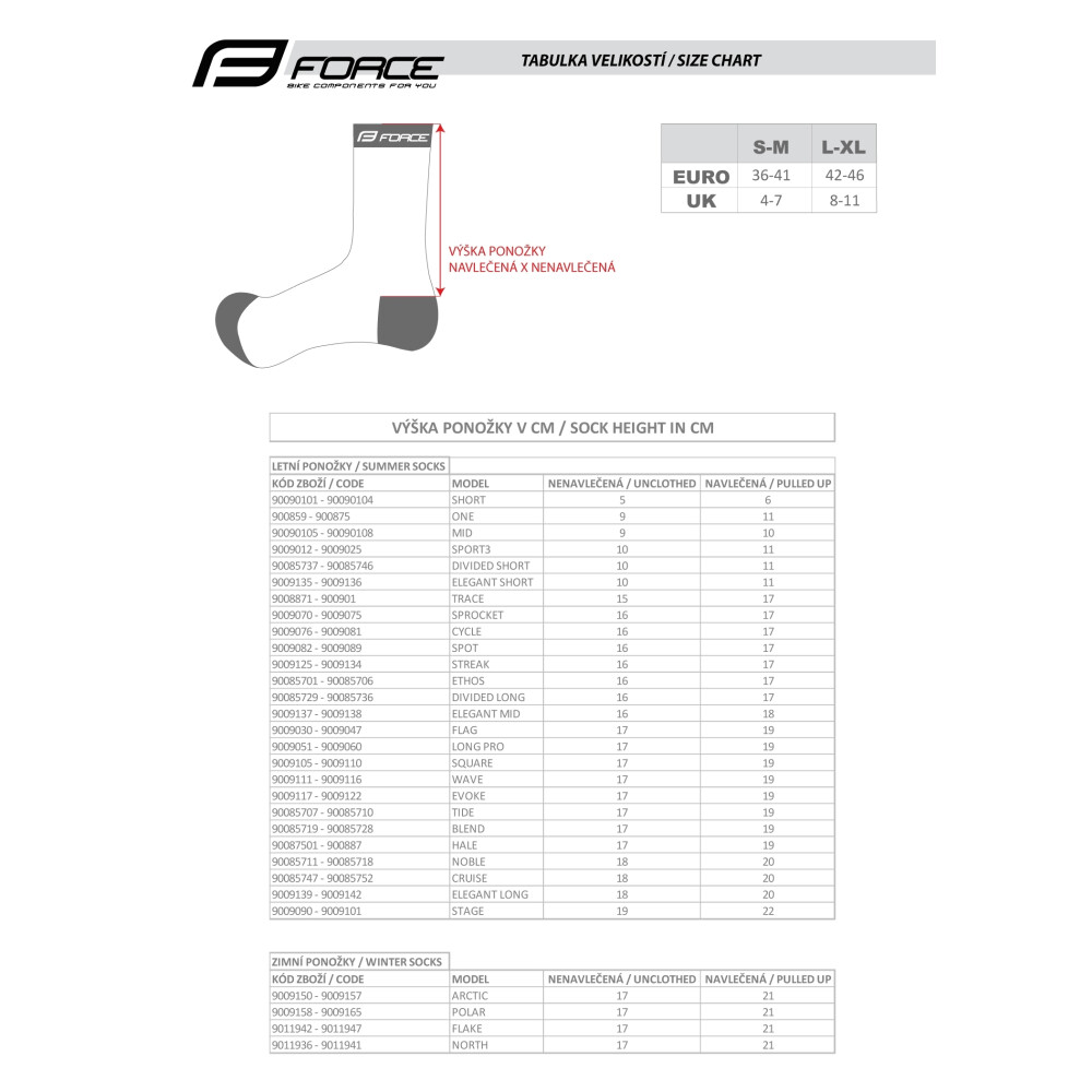 ponožky FORCE LONG PRO SLIM, černo-šedé
