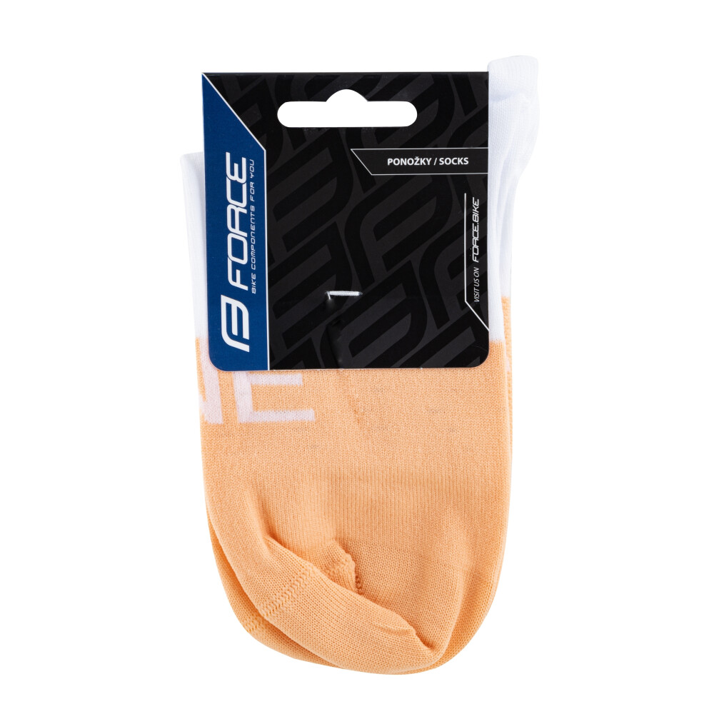 ponožky FORCE ONE, oranžovo-bílé
