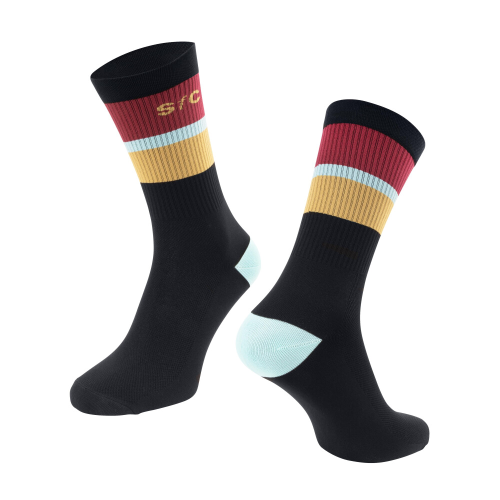 ponožky FORCE STRIPE dlouhé, černé