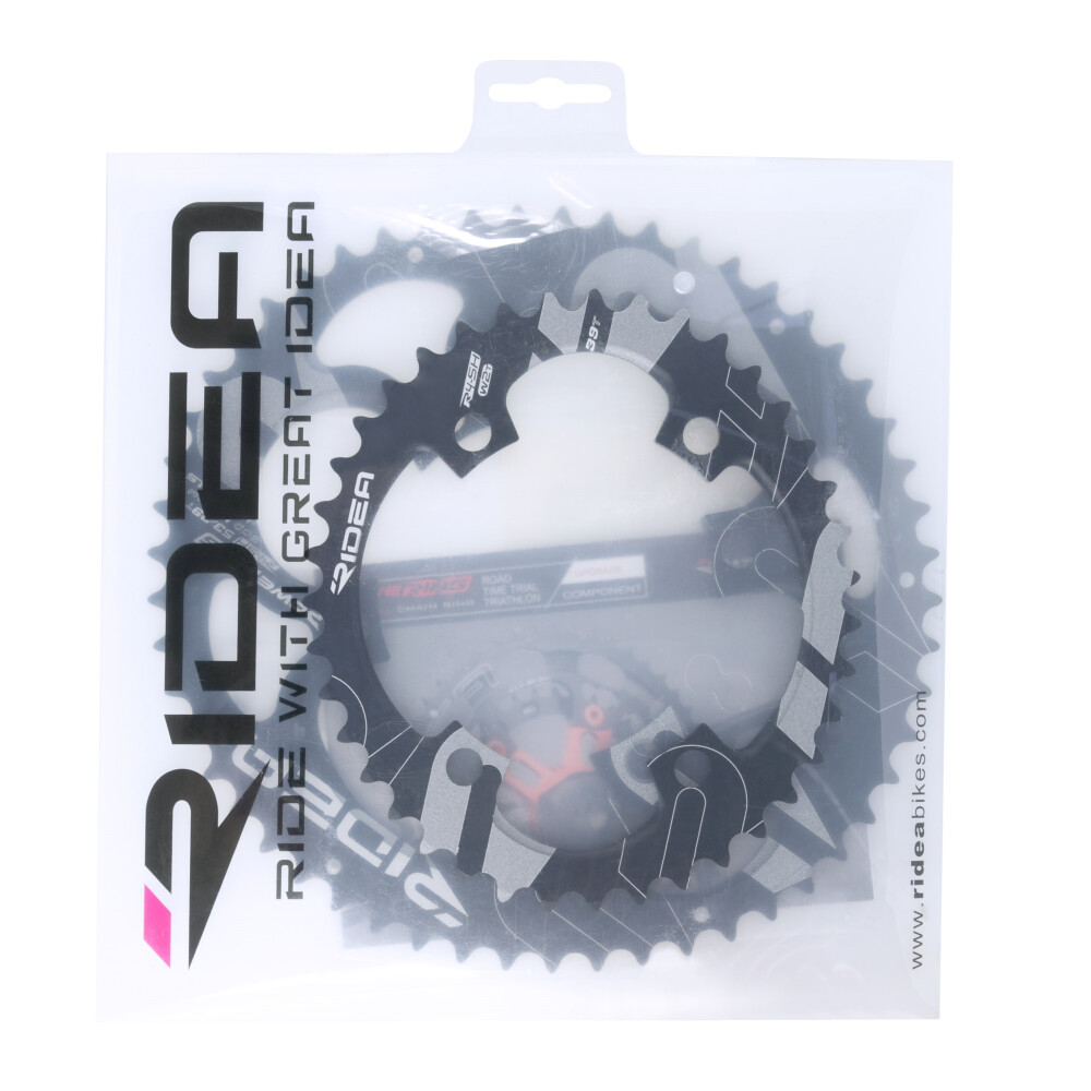 převodníky RIDEA LS, eliptické,53/39z, Al, črn/bíl