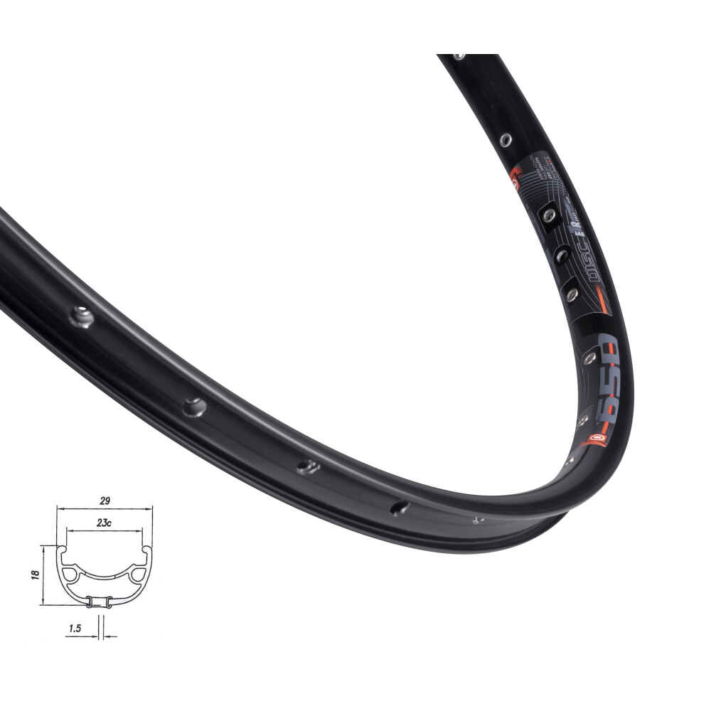 ráfek MACH1-650 DISC 622x23, 32 děr, černý