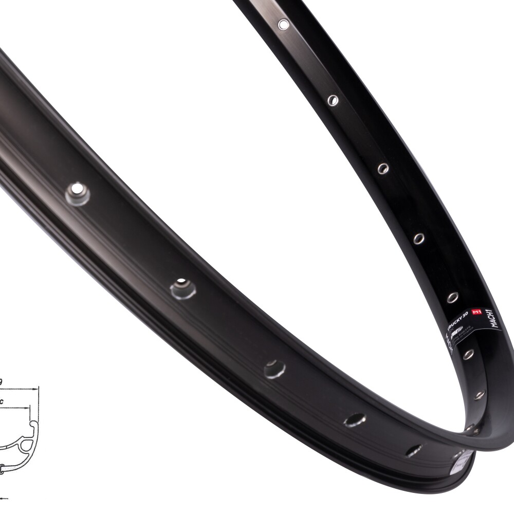 ráfek MACH1 KLIXX DISC 622x23, 32 děr, černý