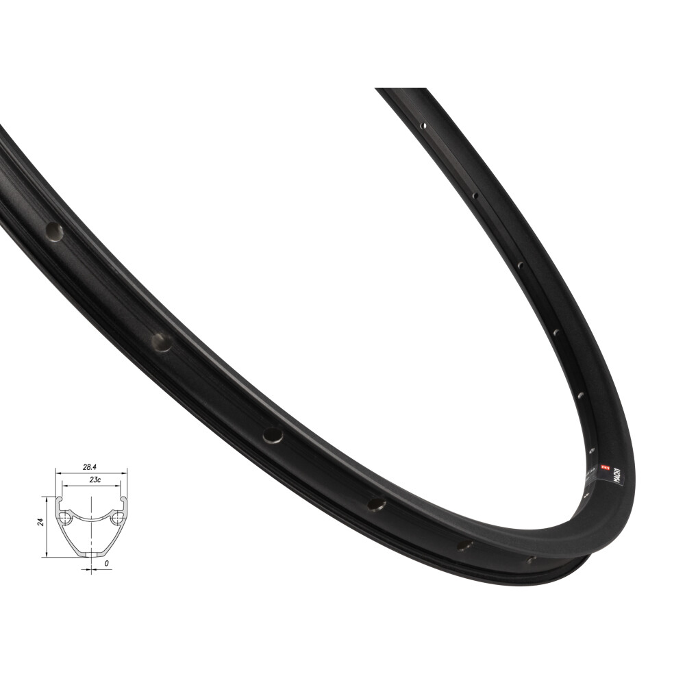 ráfek MACH1 PULSE GRAVEL DISC 622x23, 28 děr,čer